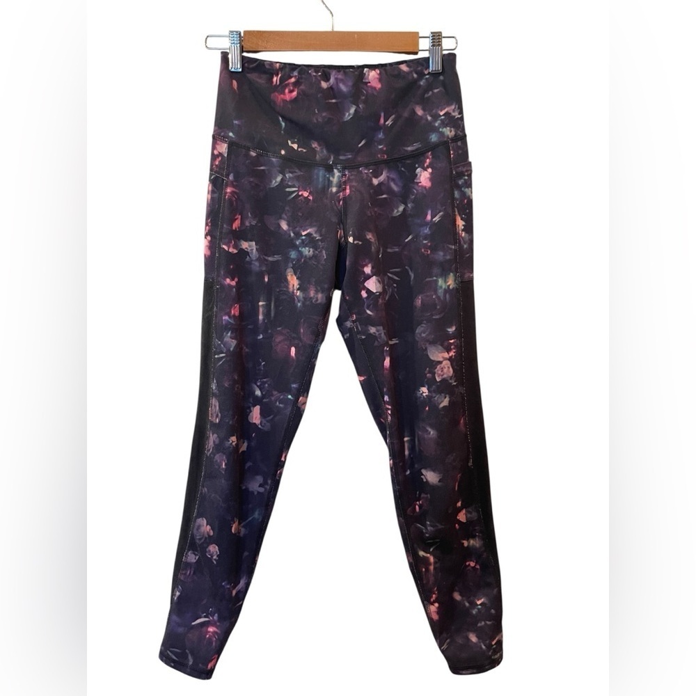 C9 Champion Women’s Leggings Multicolor Crop Velvet Panel Gym Workout Medium